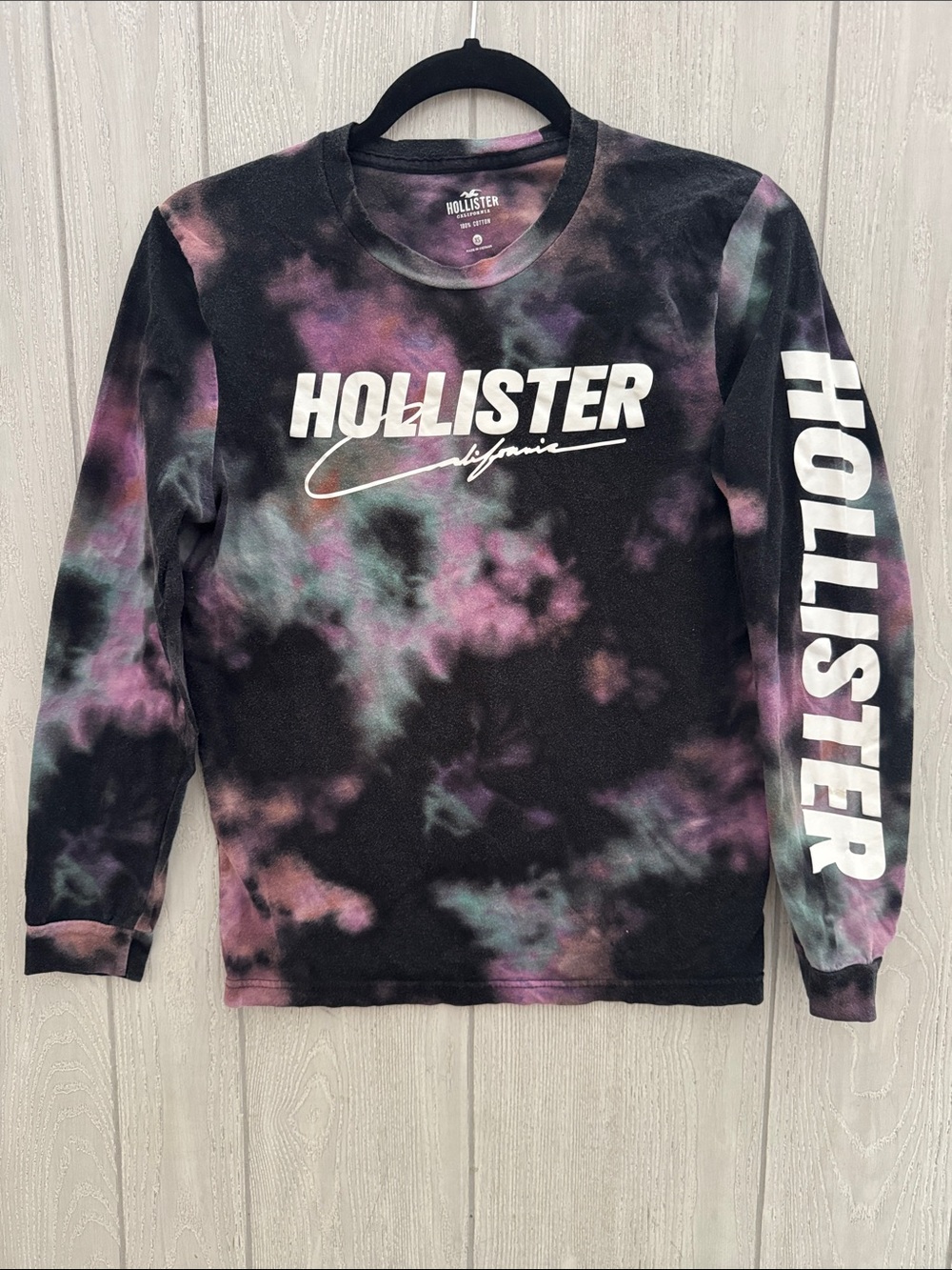 XS Hollister long sleeve t-shirt, tie dye